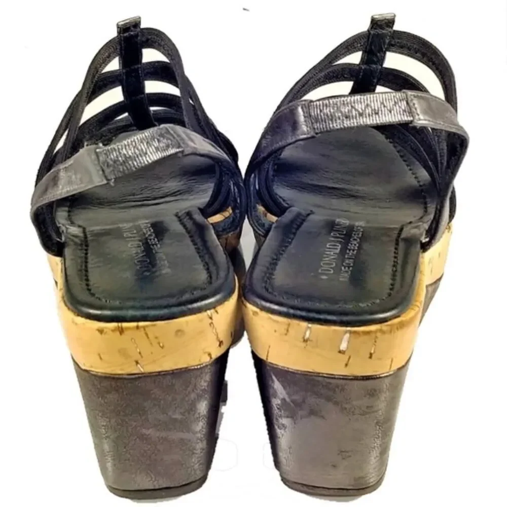 Donald-pliner Women's Black and Tan Sandals